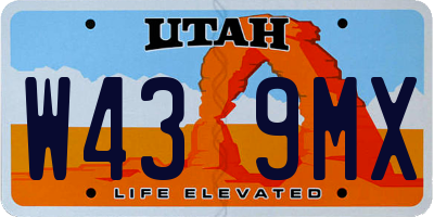 UT license plate W439MX