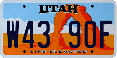 UT license plate W439OF