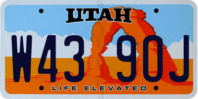 UT license plate W439OJ