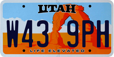 UT license plate W439PH