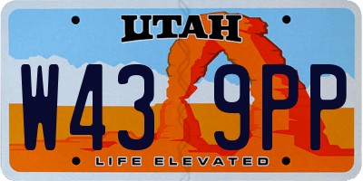 UT license plate W439PP
