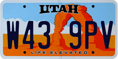 UT license plate W439PV