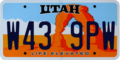 UT license plate W439PW
