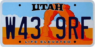 UT license plate W439RF