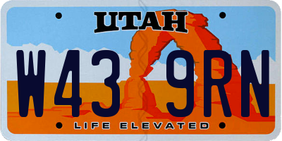 UT license plate W439RN