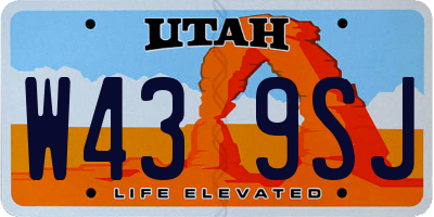 UT license plate W439SJ