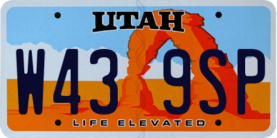UT license plate W439SP