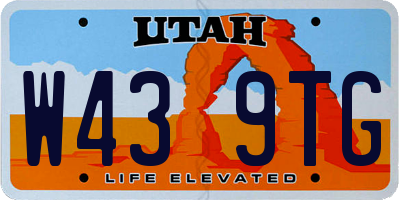 UT license plate W439TG