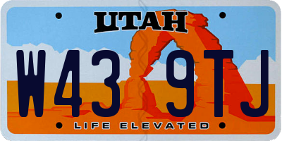 UT license plate W439TJ