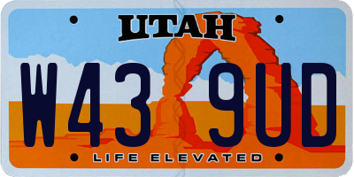 UT license plate W439UD