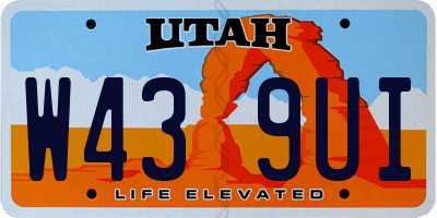 UT license plate W439UI