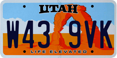 UT license plate W439VK