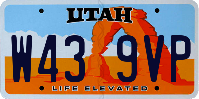 UT license plate W439VP
