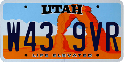 UT license plate W439VR