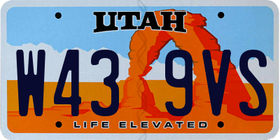 UT license plate W439VS