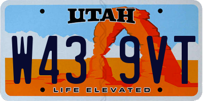 UT license plate W439VT