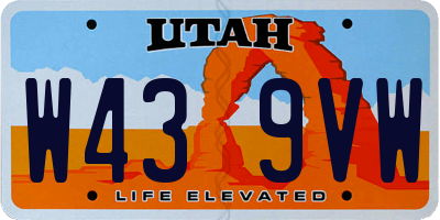 UT license plate W439VW