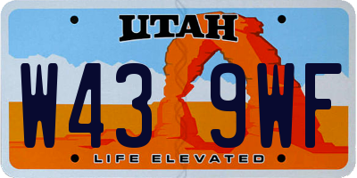 UT license plate W439WF