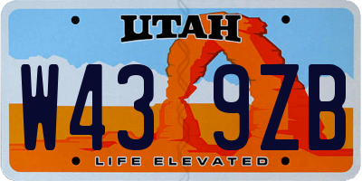UT license plate W439ZB