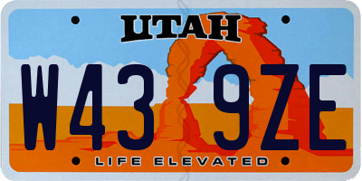 UT license plate W439ZE