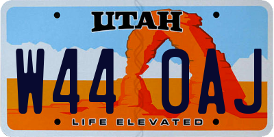 UT license plate W440AJ