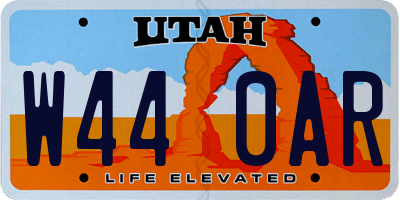 UT license plate W440AR