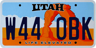 UT license plate W440BK