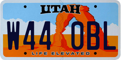 UT license plate W440BL