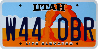 UT license plate W440BR