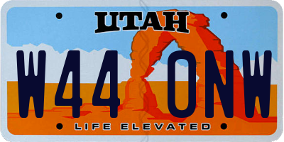 UT license plate W440NW