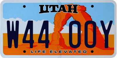 UT license plate W440OY