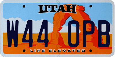 UT license plate W440PB