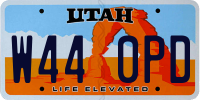 UT license plate W440PD