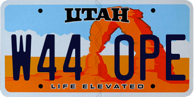 UT license plate W440PE