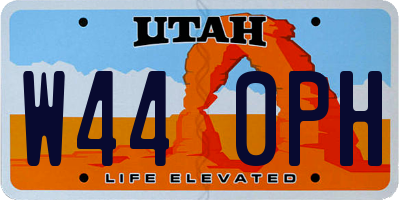 UT license plate W440PH