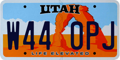 UT license plate W440PJ