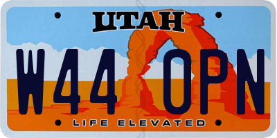UT license plate W440PN