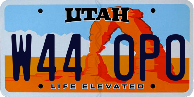 UT license plate W440PO