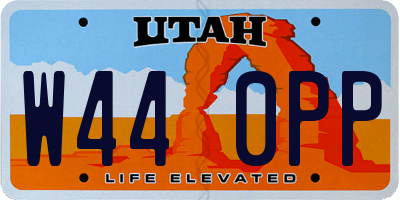 UT license plate W440PP