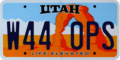 UT license plate W440PS