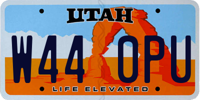UT license plate W440PU