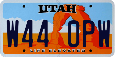 UT license plate W440PW