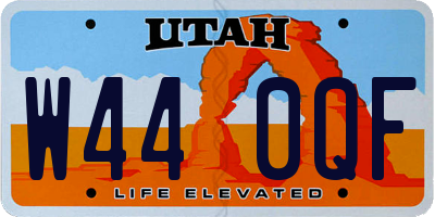 UT license plate W440QF