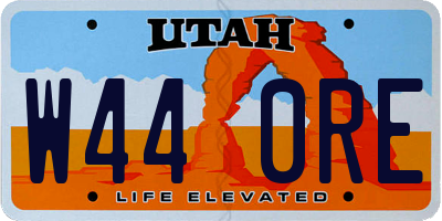 UT license plate W440RE
