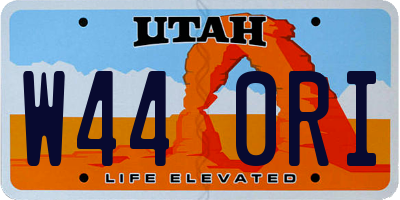 UT license plate W440RI