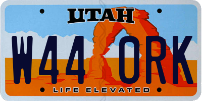 UT license plate W440RK