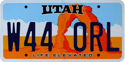 UT license plate W440RL