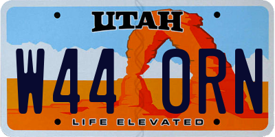 UT license plate W440RN