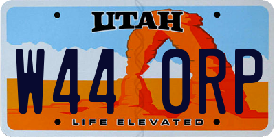UT license plate W440RP