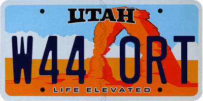 UT license plate W440RT